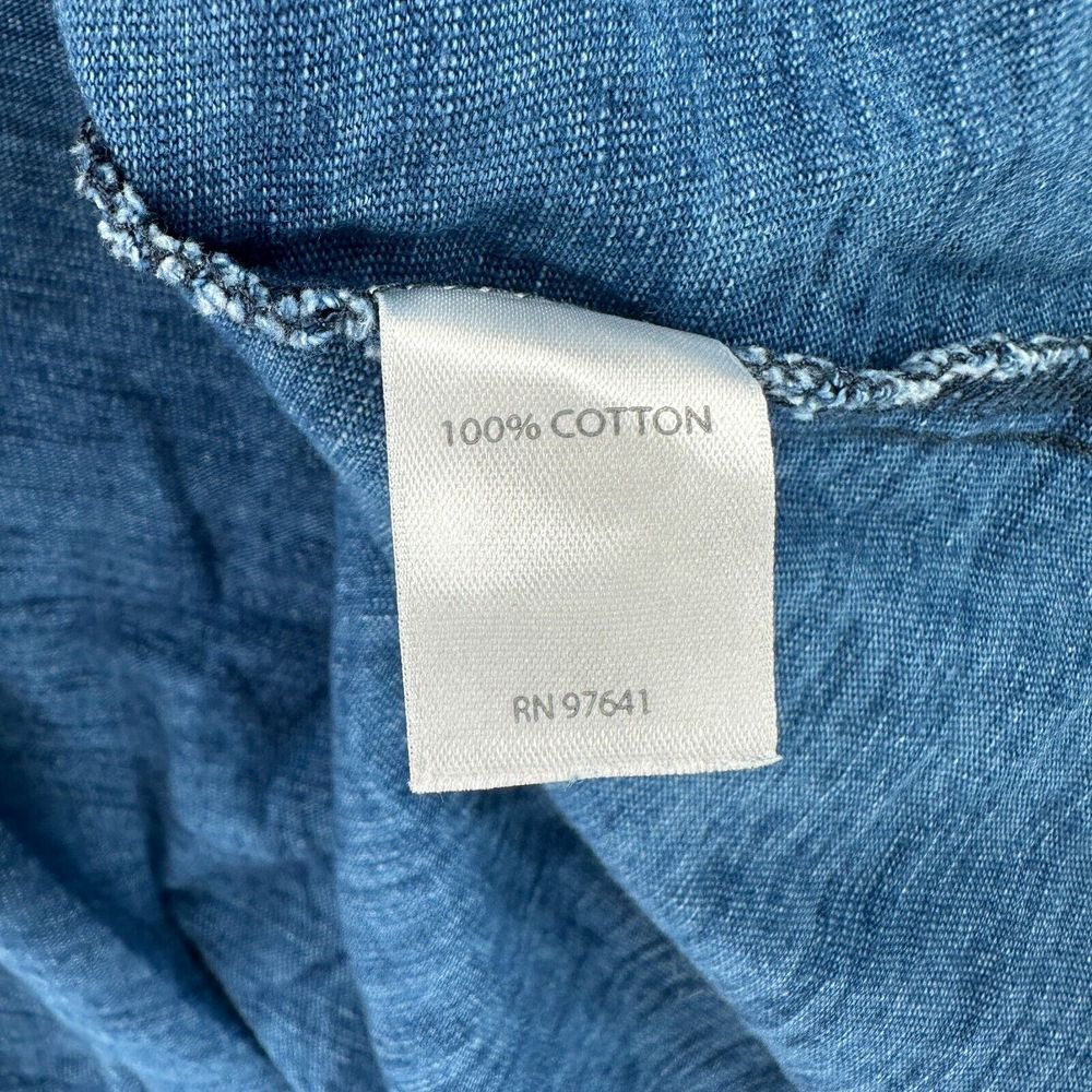 Pure‎ J Jill Indigo Shift Tshirt Dress Womens LARGE Pullover Blue Stretch - Picture 5 of 8